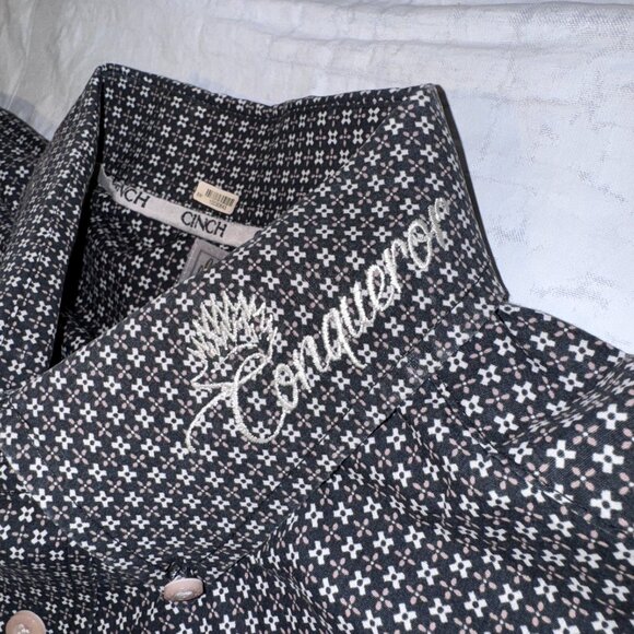Cinch Tony Muzi Western Boots Bits & Spurs Kata Fay Rodeo Button Up Shirt - L - Picture 5 of 11